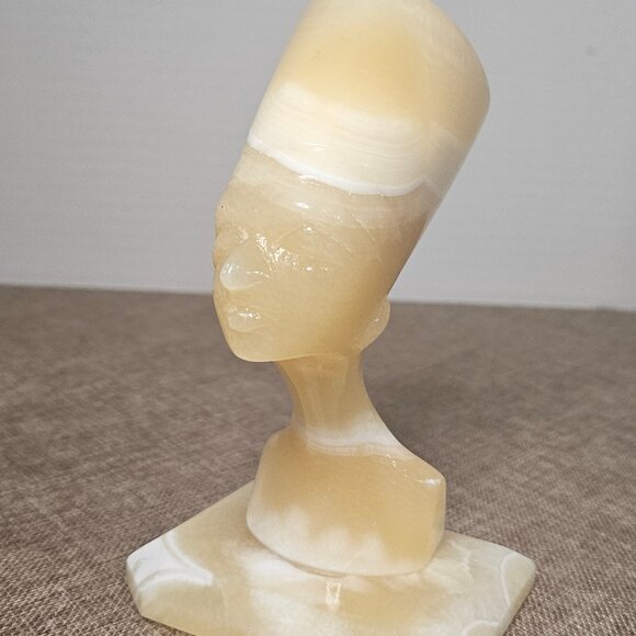Nefertiti Onyx Stone Egyptian Queen Sculpture Shelf Decor - Picture 1 of 9